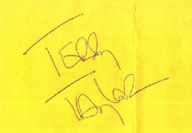 Terry's autograph on January 15, 1984